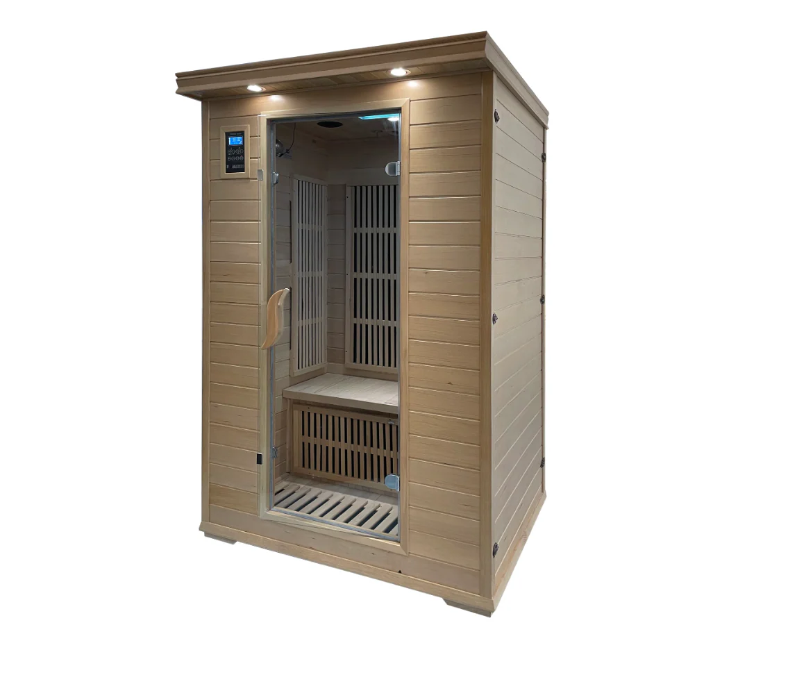 Tidal Wave Flow 1 Infrared Indoor Sauna | 1 - 2 Person Infrared Sauna | Canadian Hemlock Wood