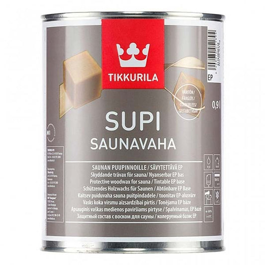 Colorless Protective wood wax for sauna Supi Saunavaha 2,7l