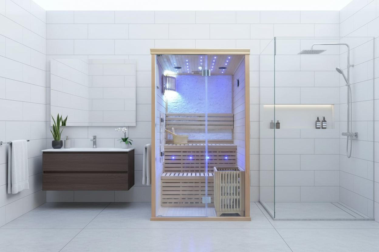 Tidal Wave Mono 1 | 2 Tier Indoor 2 Person Traditional Sauna