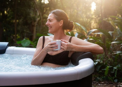 MSpa Denver Carbon Grey 6 Person Portable Modular Hot Tub, WiFi Controlled 13A Plug & Play, view 6