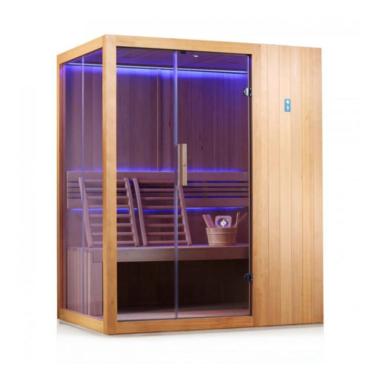 Jaquar Kubix Traditional Indoor Sauna 2-3 Person - LED Lighting
