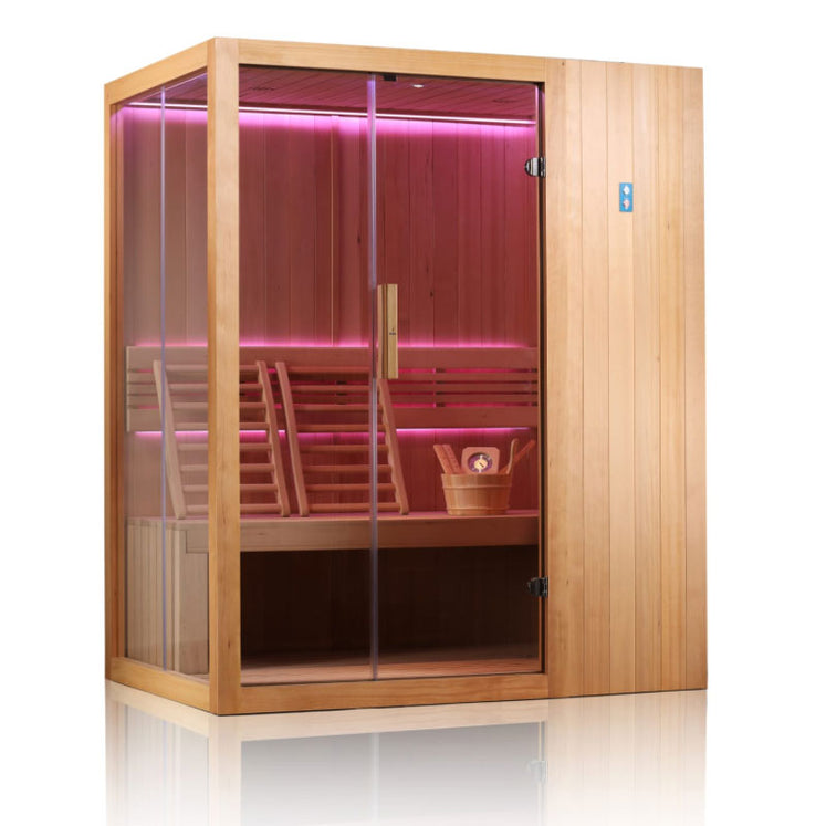 Jaquar Kubix Traditional Indoor Sauna 2-3 Person - LED Lighting