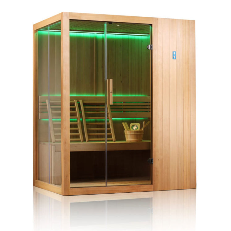 Jaquar Kubix Traditional Indoor Sauna 2-3 Person - LED Lighting