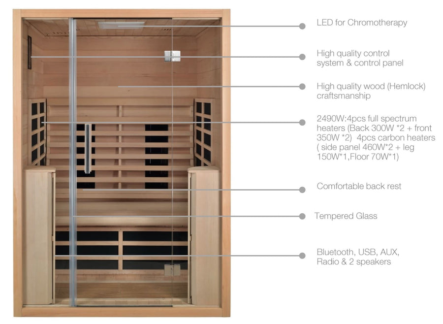 Jaquar Paire Infrared Sauna 2 Person