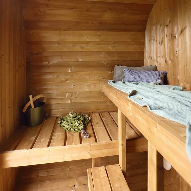 Compact Cube Barrel Sauna | Customisable 2 - 3 Person 1.7m Sauna
