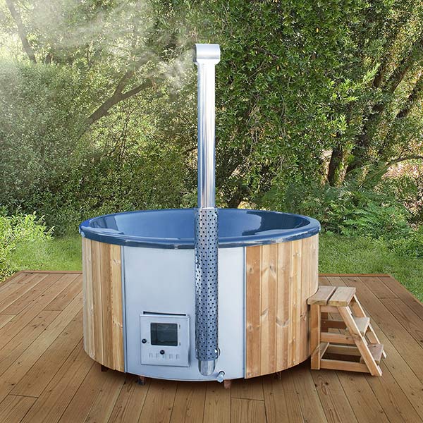 Baltresto Round Integrated Wood-Fired Hot Tub 6 Person | Fiberglass Insulation