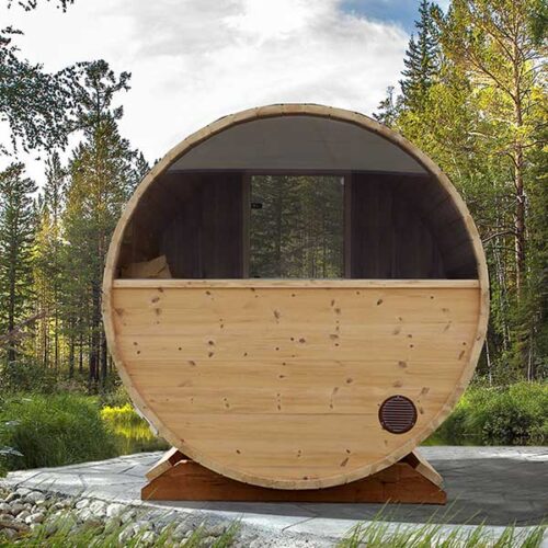 Compact Outdoor Barrel Sauna 2 - 3 Person 1.6m