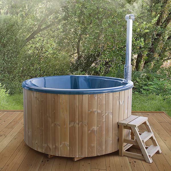 Baltresto Round Integrated Wood-Fired Hot Tub 6 Person | Fiberglass Insulation
