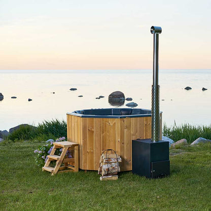 Baltresto Octa Wood-Fired Fibreglass Hot Tub 5-6 Person