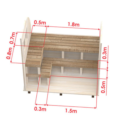 Oval 4-6 Person Outdoor Sauna with Changing Room | Customisable Garden Sauna