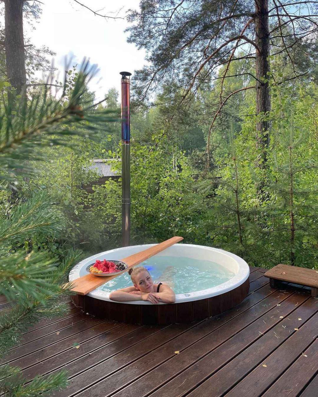 Polar Spa Comfort Family 220 Wood Fired 40kW External Stove 6-8 Person Hot Tub