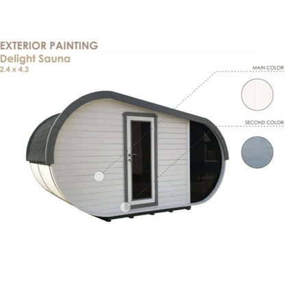 Viking Industrier Delight 6-8 Person Oval Outdoor Sauna With Sitting Room