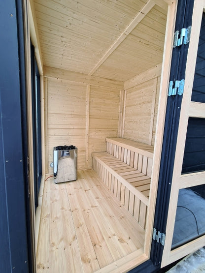 Viking Industrier Outdoor Sauna Cube 2x2 Meter 2-4 Person