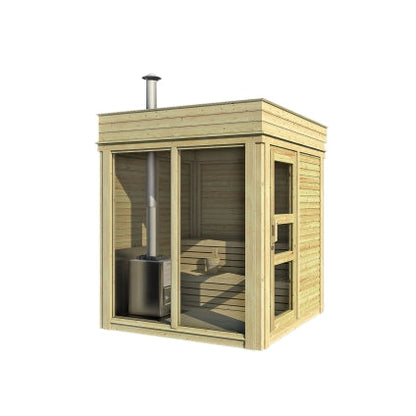 Viking Industrier Outdoor Sauna Cube 2x2 Meter 2-4 Person