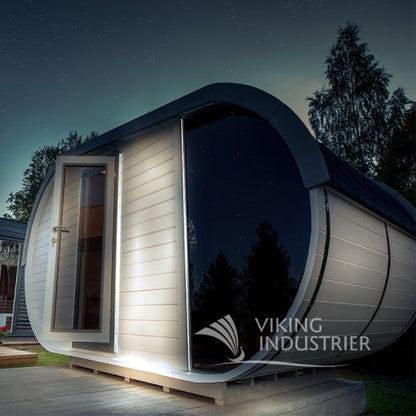 Viking Industrier Delight 6-8 Person Oval Outdoor Sauna With Sitting Room